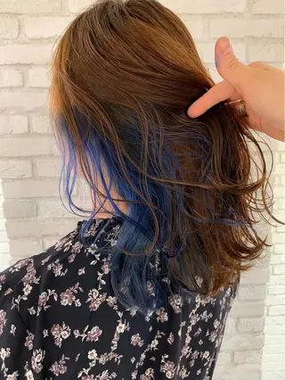 セミロング ダブルカラー /垣尾颯大のヘアスタイル