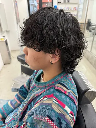 ショート パーマ メンズ 亀井隆汰/メンズ専門 パーマ特化美容師のヘアスタイル