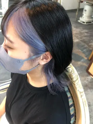 ミディアム カラー Mariana雛/ 西大分/ハイライトのヘアスタイル