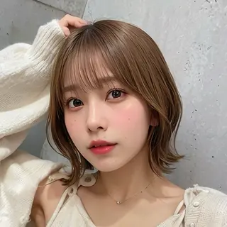 ショート カラー sand 池袋所属・ボブ／パーマ ♡桃花🎀のヘアスタイル