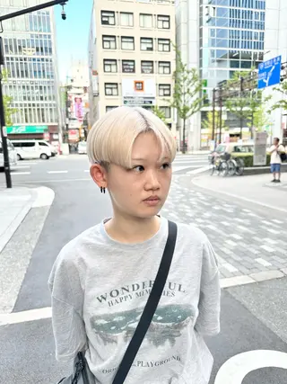 ショート カラー ヘアアレンジ MONIQA所属・🐲RYUKI メンズブリーチのヘアスタイル