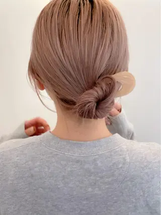 ミディアム カラー ヘアアレンジ 💖美髪改善💖 辻未侑のヘアスタイル