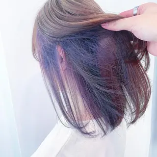 ミディアム カラー SALOWIN 札幌大通り店所属・🏆ウルフ/レイヤー 指名No.1山口圭佑のヘアスタイル