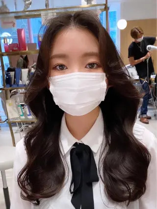 セミロング 韓国ヘア🇰🇷髪質 改善たけるのヘアスタイル