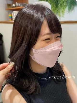 ミディアム カラー レイヤー/顔まわり /亀戸錦糸町/なつきのヘアスタイル