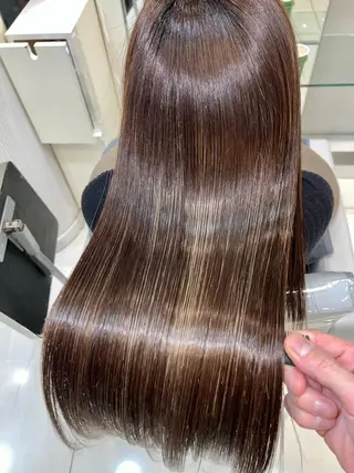 ロング 縮毛矯正/髪質改善/ ブリーチ/東陽町✨のヘアスタイル