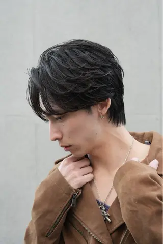 ショート パーマ ヘアアレンジ メンズ fifth park 六反穂 龍介のヘアスタイル