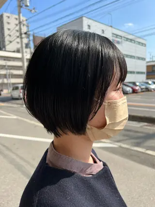 ショート ぱつボブ/ ショート/YUKIのヘアスタイル