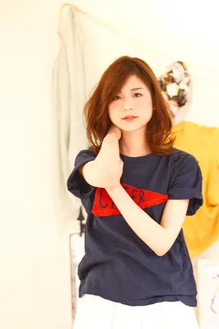 ミディアム アメリラブヘアー 土屋 洋平のヘアスタイル