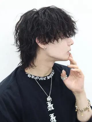 セミロング カラー パーマ ヘアアレンジ メンズ メンズ特化❤️🔥 RIKU❤️🔥のヘアスタイル