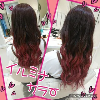 カラー ロング 永島 桜のヘアスタイル