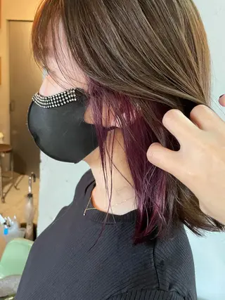 カラー 🍀アレンジ簡単ヘア ☘️石田万里奈🍀のヘアスタイル