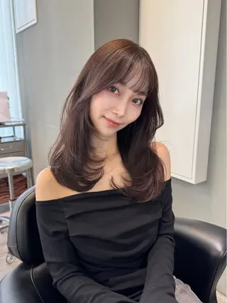 ロング 銀座/顔周りレイヤー 🤍kanohoのヘアスタイル