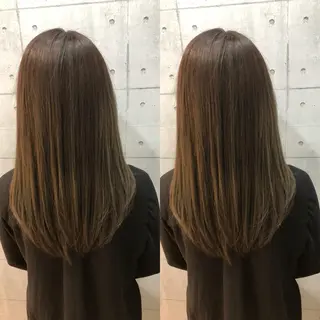 ロング カラー 金沢 広美のヘアスタイル