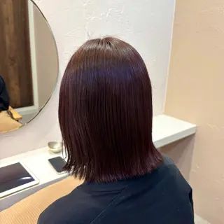 ミディアム カラー Ｆ.まひろ🎀 暖色カラー／ベージュのヘアスタイル