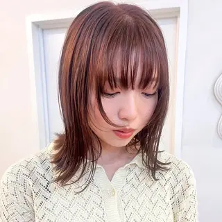 ミディアム 北島 遥香🫧インナ ー /ベージュカラーのヘアスタイル