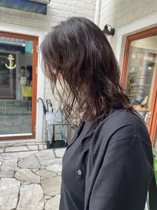 ミディアム パーマ 髪質改善ストレート✨ パーマヘア✨YUKIのヘアスタイル