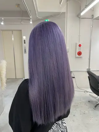 ロング カラー REAL【レアル】所属・グレージュ/透け感 カラー/透明感カラーのヘアスタイル