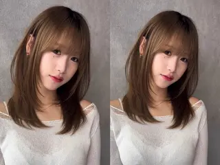 セミロング 韓国🇰🇷レイヤー 透明感/秀瑛🩶のヘアスタイル
