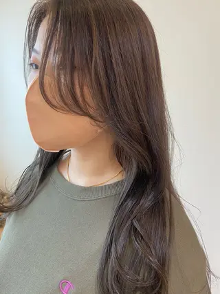 セミロング カラー 仙波 未来のヘアスタイル