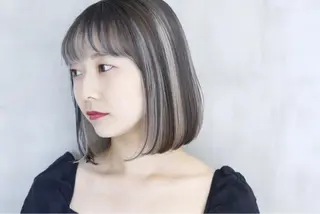 ミディアム カラー ill.所属・ill［イル］大須 ダブルカラー髪質改善のヘアスタイル