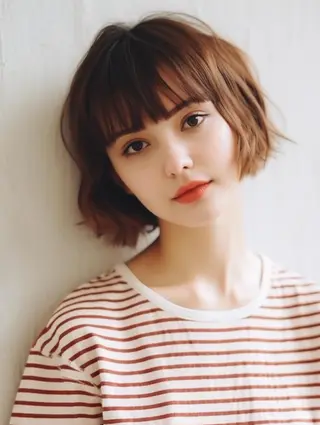 ショート カラー Lehm所属・表参道/さあ や/大人ナチュラルのヘアスタイル