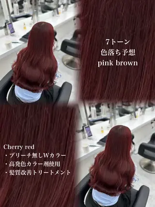 ロング カラー kazuki🍑韓国 トレンド暖色🫗のヘアスタイル