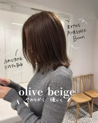 ミディアム カラー SALOWIN栄 三丁目 木戸里実のヘアスタイル