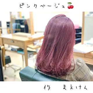 セミロング カラー 前田 健太のヘアスタイル