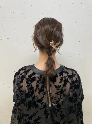 ミディアム ヘアアレンジ 髪質改善/縮毛/新宿 🫧SUZUKA🫧のヘアスタイル