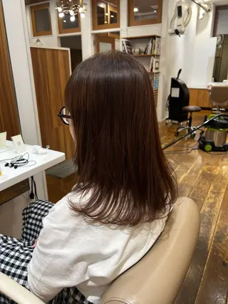 ミディアム カラー トーンアップ🦢 ユメのヘアスタイル