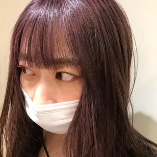 セミロング カラー スナコザワ レナのヘアスタイル