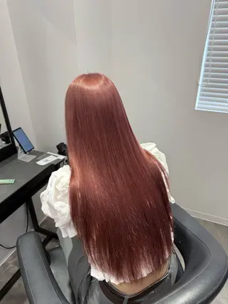 ロング カラー ヘアアレンジ 💗暖色特化ピンク/ 赤髪💗HARUNAのヘアスタイル