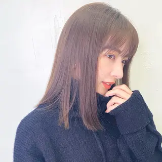 セミロング Sana / 韓国ヘア / カラーのヘアスタイル