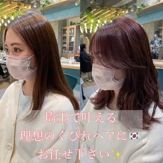 ミディアム 山本翔一郎 韓国顔周りレイヤーのヘアスタイル