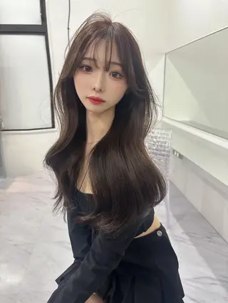 ロング カラー ヘアアレンジ VEGA所属・VEGA ヒカル 艶髪ハイトーン天神のヘアスタイル