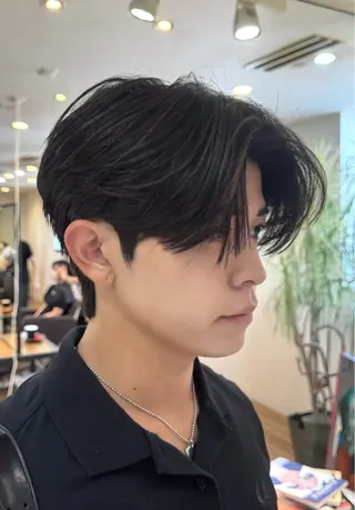 ショート パーマ メンズ ダウンパーマ/韓国 ヘア/ブリーチ/桑本のヘアスタイル