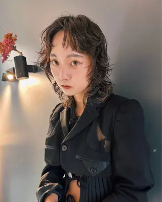 ミディアム パーマ レイヤー/パーマ /ウルフ/nabeのヘアスタイル