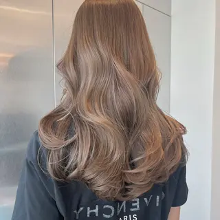 セミロング カラー ヘアアレンジ かわいい透明感ヘア ♡kana♡のヘアスタイル