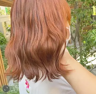 ミディアム カラー パーマ ヘアアレンジ メンズ キッズ ネイル マツエク・マツパ 暖色系/透明感 治野心のヘアスタイル