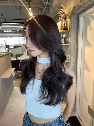 ロング 心斎橋ヘアカラー ブリーチmarinaのヘアスタイル