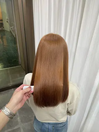 セミロング カラー SOYON西大寺店所属・ダブルカラー/ 髪質改善💎安藤のヘアスタイル