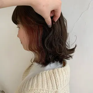 セミロング 似合わせカットカラー ♡佐藤捺美のヘアスタイル