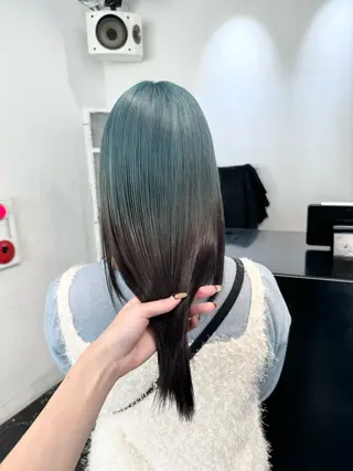 セミロング カラー Nakamura Kasuriのヘアスタイル