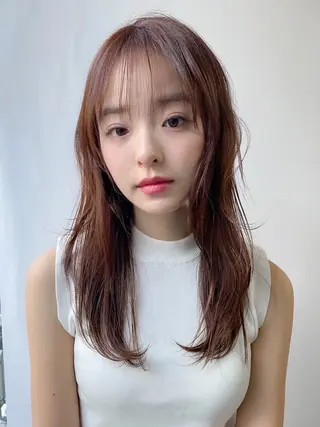 セミロング カラー 佐藤 侑哉のヘアスタイル