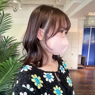 ミディアム カラー 似合わせヘア🤍 面田法子のヘアスタイル