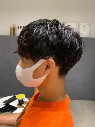 ショート パーマ メンズ THREE byKEEPのヘアスタイル