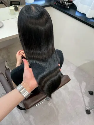 ロング 髪質改善/縮毛矯正 梅田茶屋町/西尾祐作のヘアスタイル