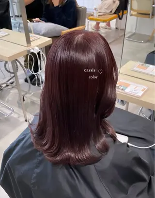 ミディアム カラー sora/透明感カラ ー/似合わせカットのヘアスタイル