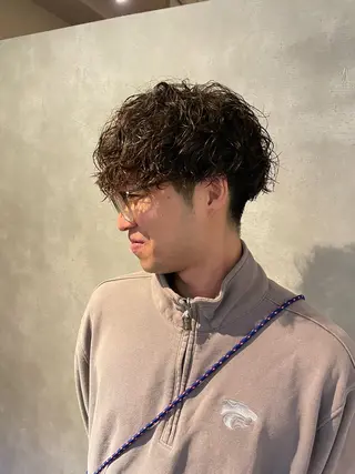 パーマ メンズ フリーランスシェアサロンルレイル所属・心斎橋/メンズ /ルレイル/地形真希のヘアスタイル